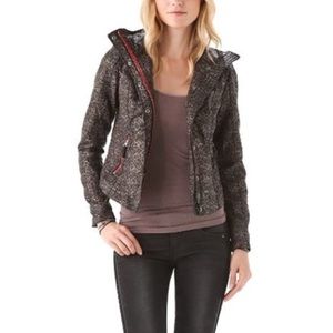 Free People Leopard Pop Moto Jacket